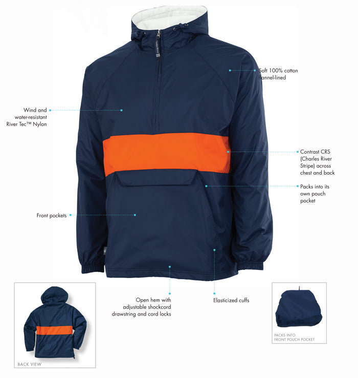 Lambda Chi Alpha Rugby Striped Lined Windbreaker
