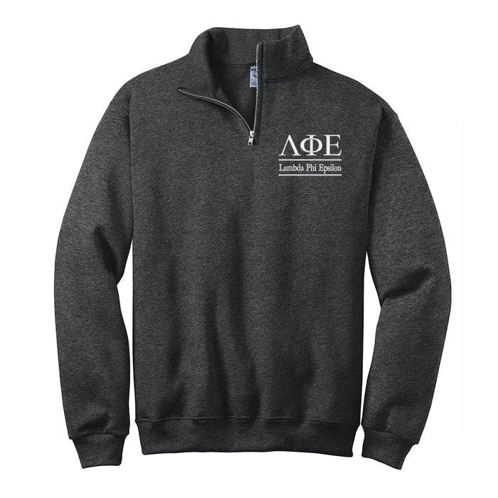 Lambda Phi Epsilon Quarter Zip Pullover Sweatshirt