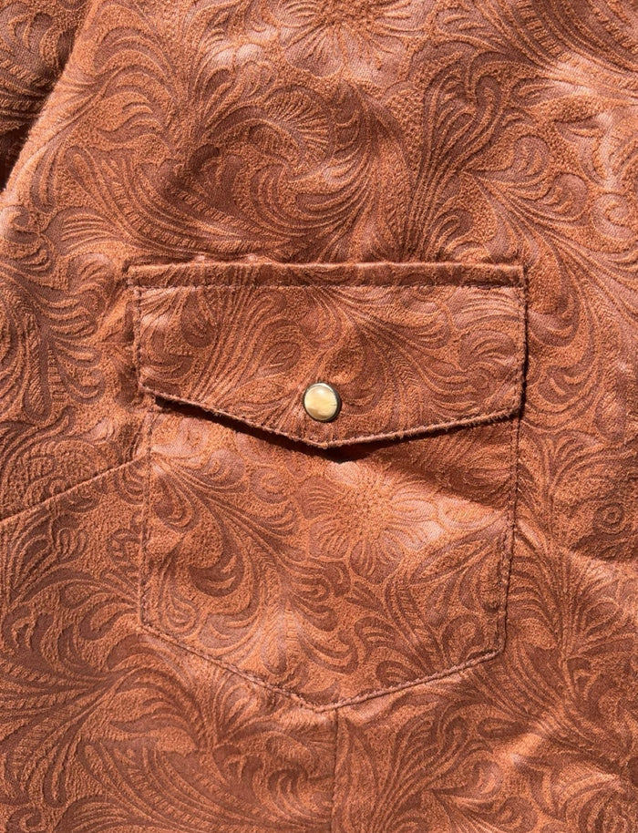 Life Style Faux Tooled Leather Jacket