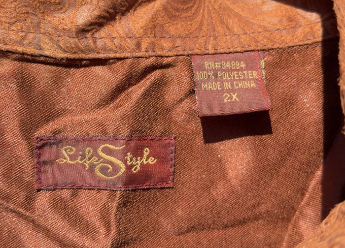 Life Style Faux Tooled Leather Jacket