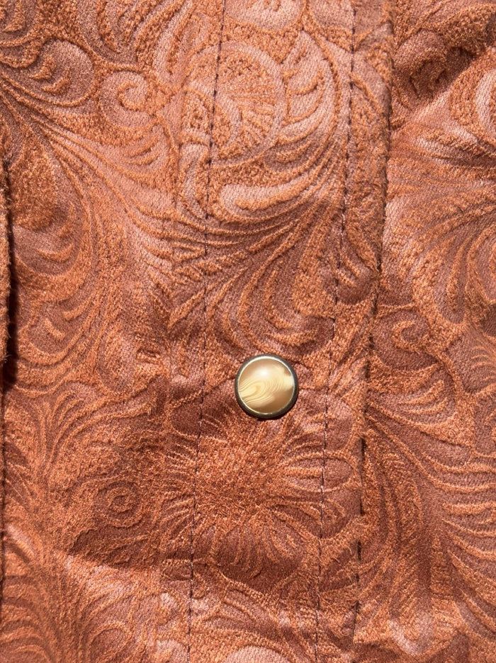 Life Style Faux Tooled Leather Jacket