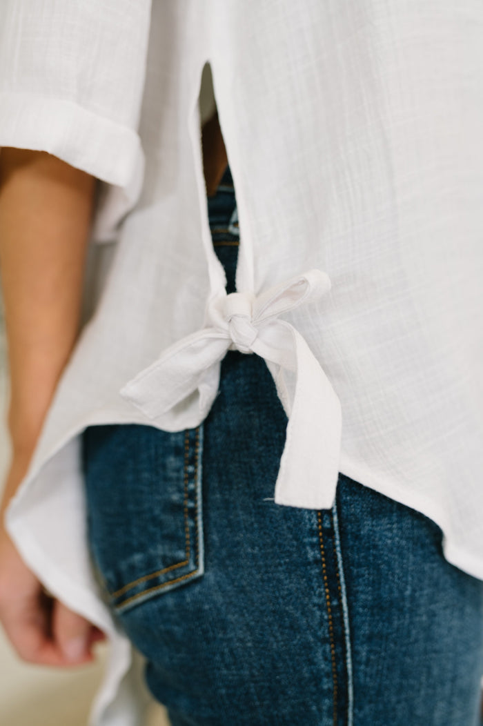 Like You Do Dual Toned Button Down Blouse Ave Shops- Tilden Co.