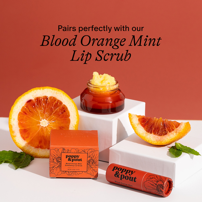 Lip Balm, Blood Orange Mint Lip Balm Poppy & Pout- Tilden Co.