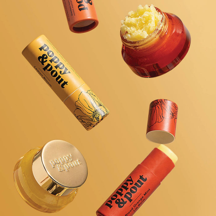 Lip Balm, Blood Orange Mint Lip Balm Poppy & Pout- Tilden Co.