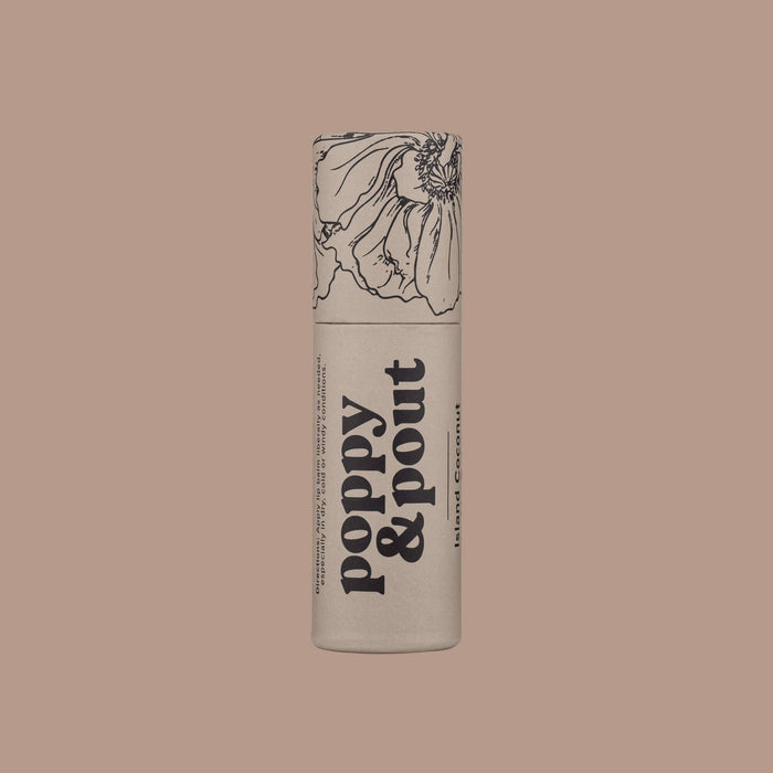 Lip Balm, Island Coconut Lip Balm Poppy & Pout- Tilden Co.