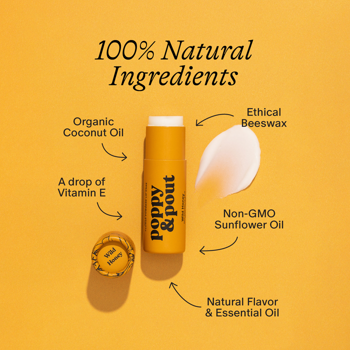 Lip Balm, Wild Honey Lip Balm Poppy & Pout- Tilden Co.
