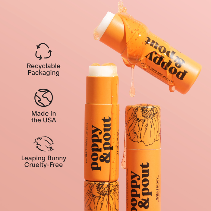 Lip Balm, Wild Honey Lip Balm Poppy & Pout- Tilden Co.
