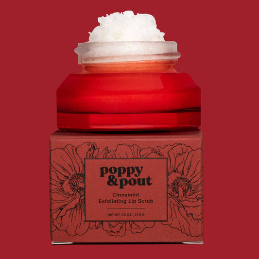 Lip Scrub, Cinnamint Lip Scrub Poppy & Pout- Tilden Co.