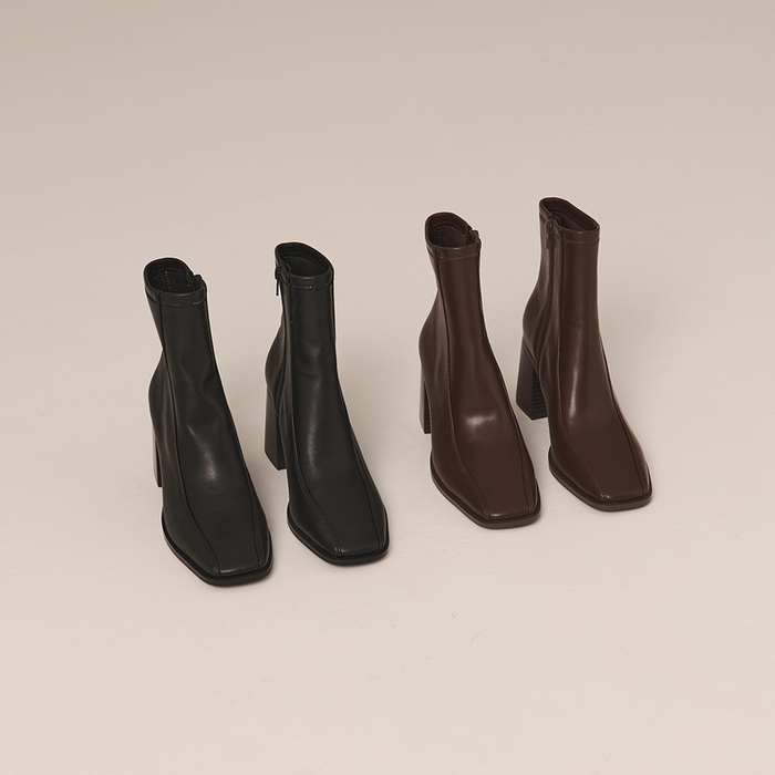 Lively Stretch Ankle Boots - Chocolate Brown