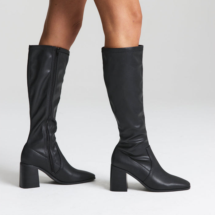 Liza Knee High Boots - Black