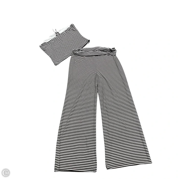 Lounge Set Pants By Blink In Brown & White, Size: Xl