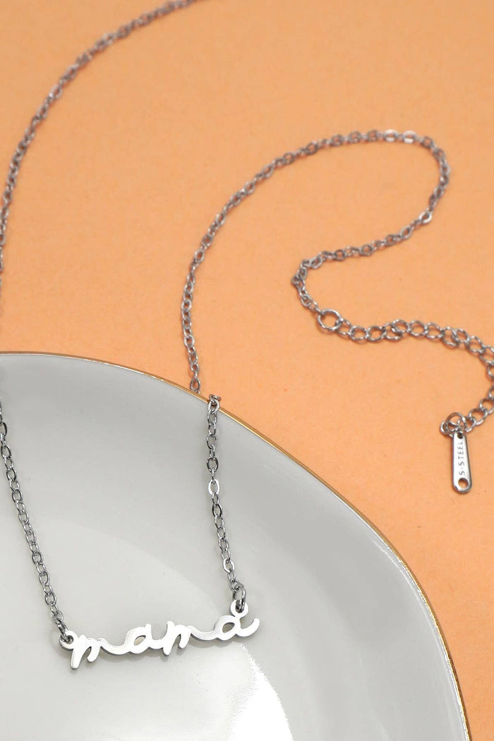 Mama Necklace | 40NK9479 Silver Silver JOSSLYN by wall to wall- Tilden Co.
