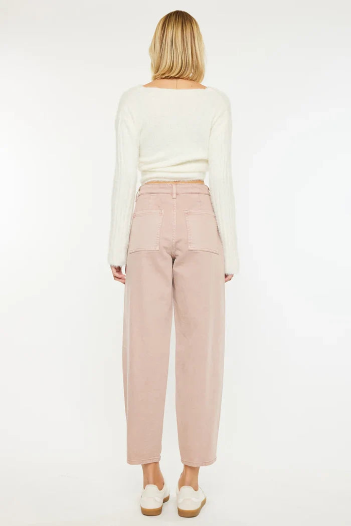 Mar High Rise Slim Barrel Jeans Kancan- Tilden Co.