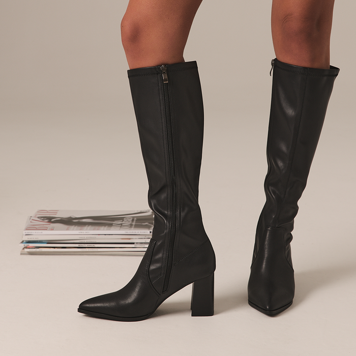 Marlo Knee High Boots - Black