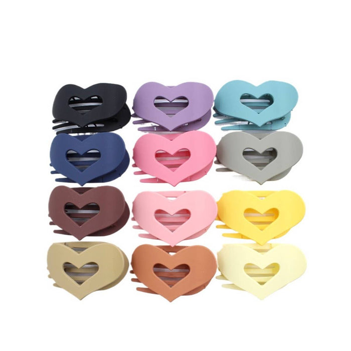 Matte Jumbo Cut Out Rectangle Hair Claw Love and Repeat- Tilden Co.