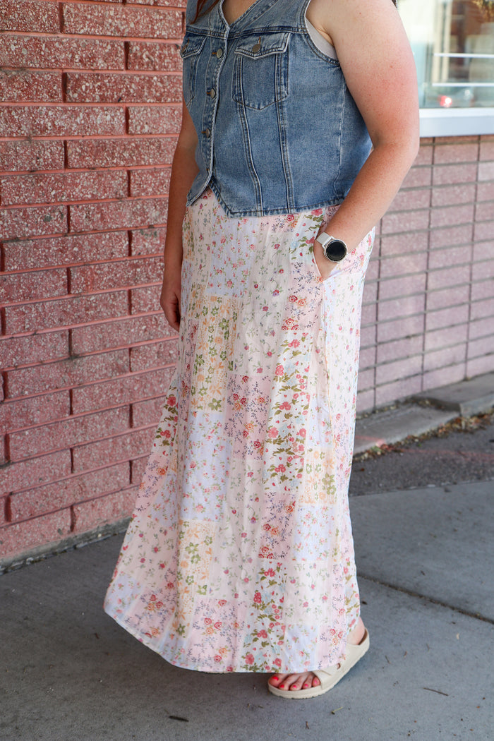 Maxi Slip Skirt in Keepsake Maxi Skirt Mikarose- Tilden Co.
