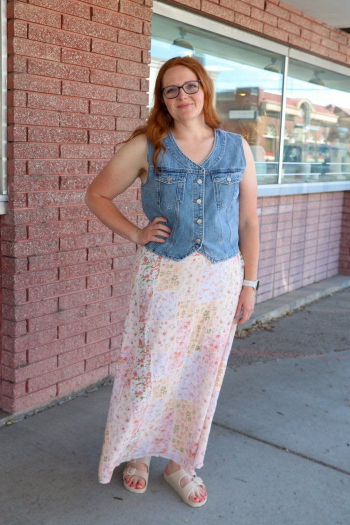 Maxi Slip Skirt in Keepsake Maxi Skirt Mikarose- Tilden Co.