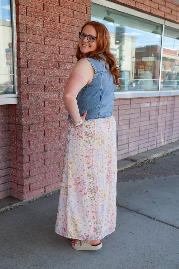 Maxi Slip Skirt in Keepsake Maxi Skirt Mikarose- Tilden Co.