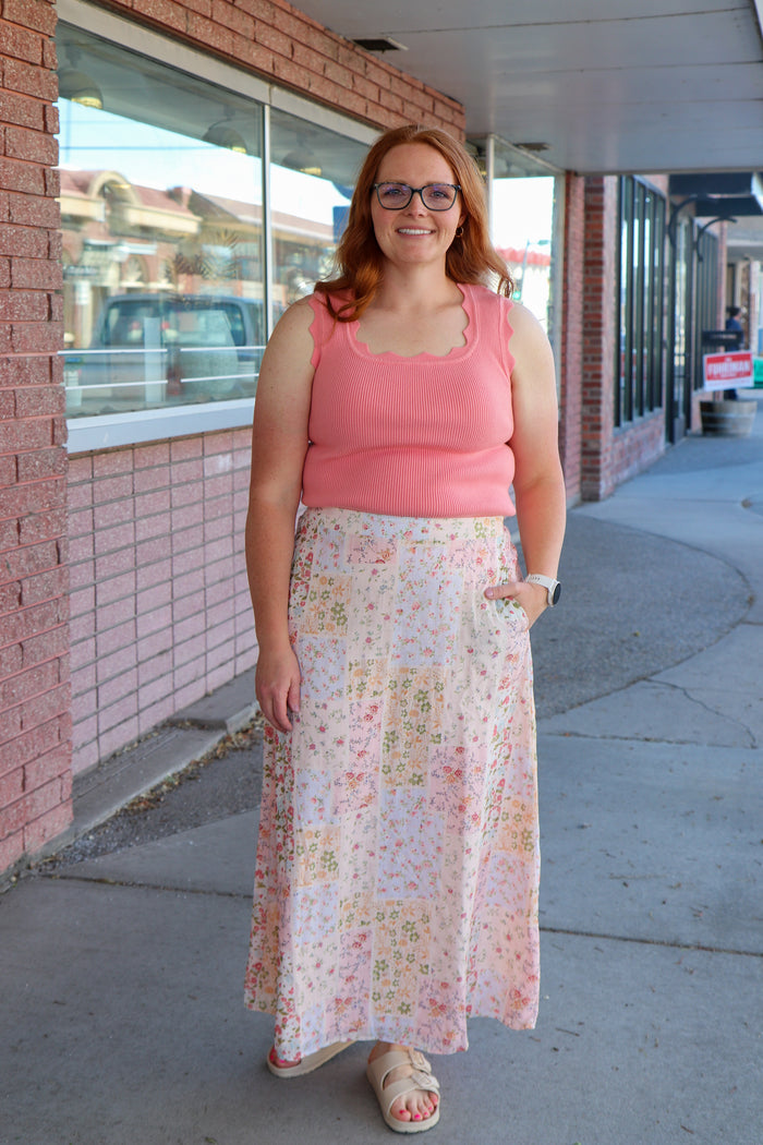Sweater Tank in Flamingo Tank Top Mikarose- Tilden Co.