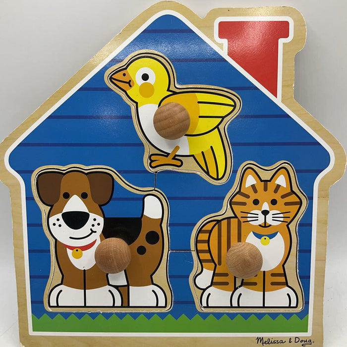 Melissa & Doug House Pets Wooden Jumbo Knob Puzzle