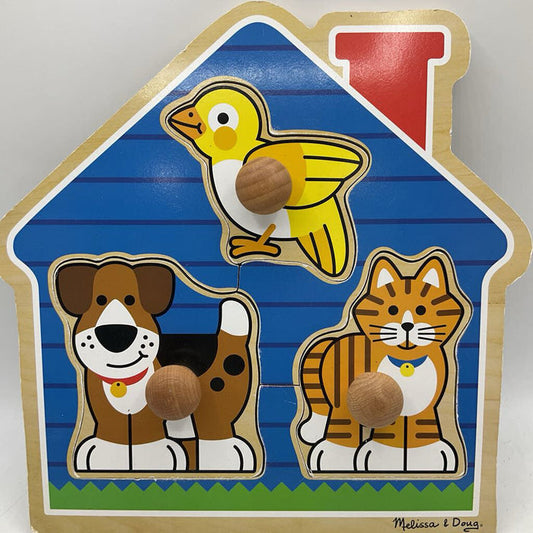 Melissa & Doug House Pets Wooden Jumbo Knob Puzzle