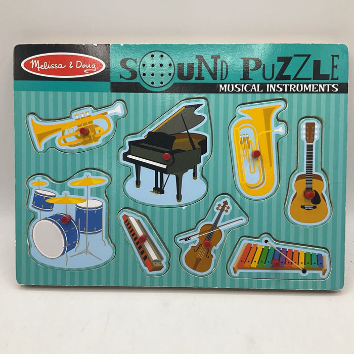 Melissa & Doug Wooden Musical Instruments Sound Peg Puzzle
