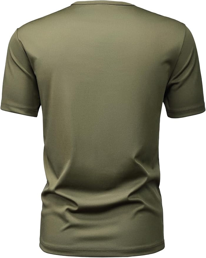 Mens Short-Sleeved Henley Shirt