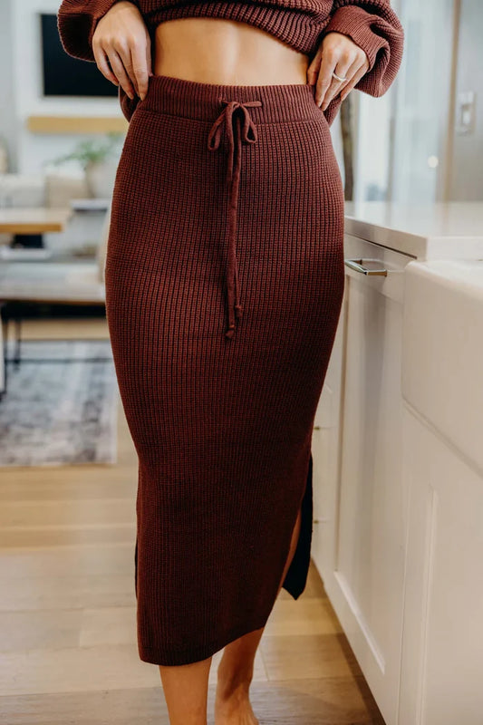 Midi Sweater Skirt in Maple Midi Skirt Mikarose- Tilden Co.