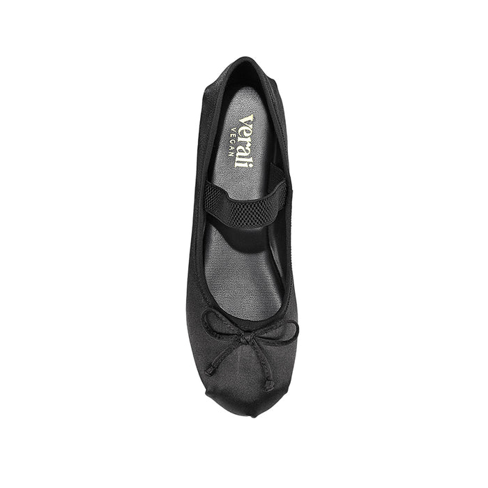 Milly Mary-Jane Flats - Black Satin