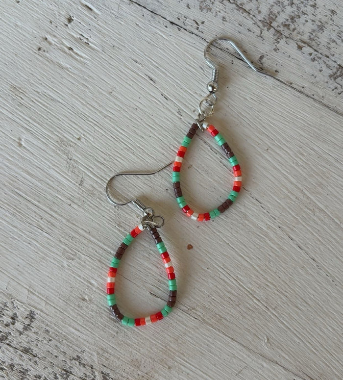 Mini Seed Bead Western Earrings