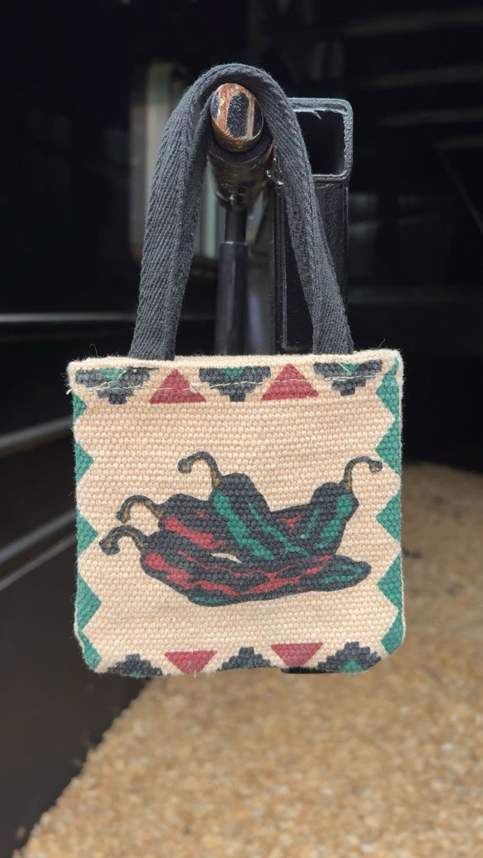 Miniature Red And Green Chili Peppers Tapestry Change Purse