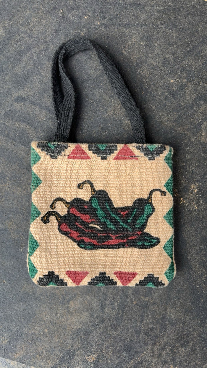 Miniature Red And Green Chili Peppers Tapestry Change Purse