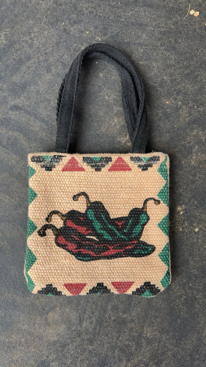 Miniature Red And Green Chili Peppers Tapestry Change Purse