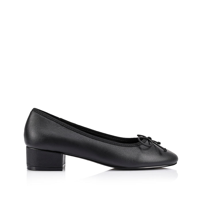 Minnie Ballet Block Heels - Black