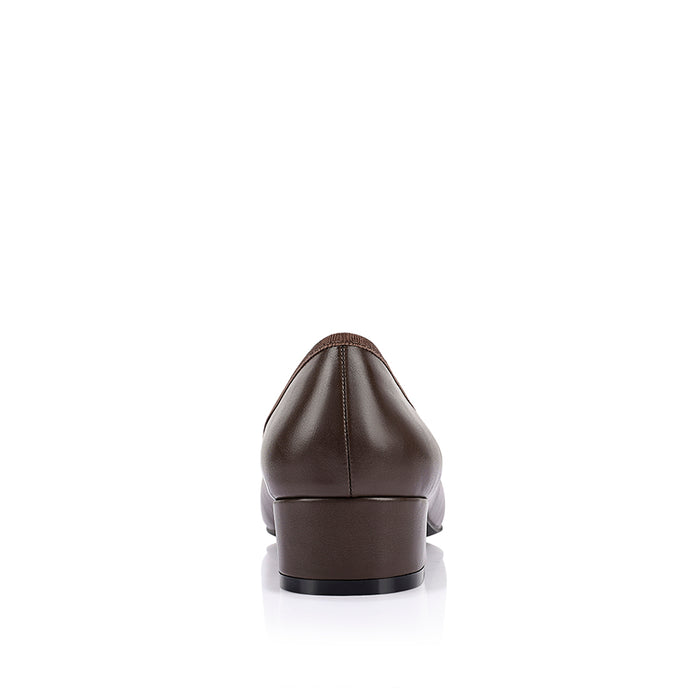 Minnie Ballet Block Heels - Chocolate Brown