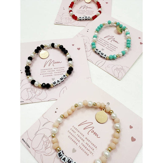 Mix Beads MAMA Inpirational Bracelet MIX COLOR / ONE(12) MIX COLOR ONE(12) Love and Repeat- Tilden Co.
