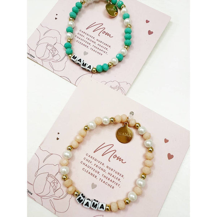 Mix Beads MAMA Inpirational Bracelet Love and Repeat- Tilden Co.
