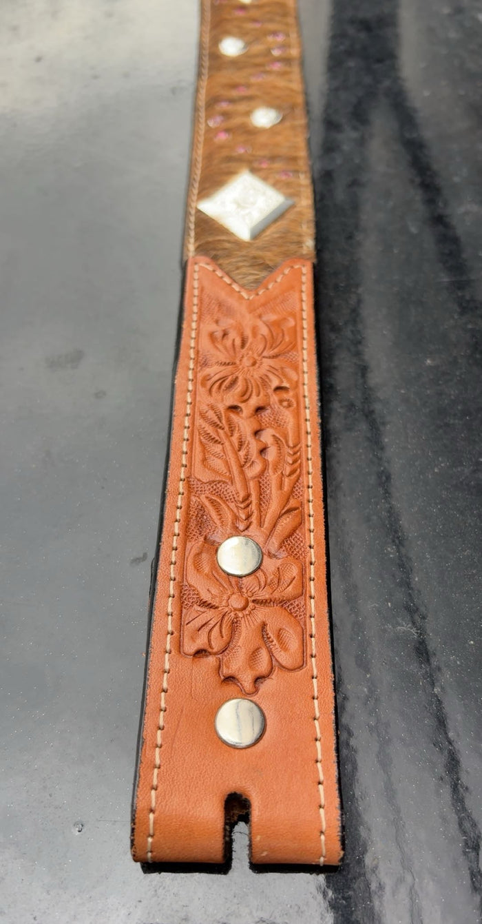Montana Silversmith Cowhide And Gemstone Belt