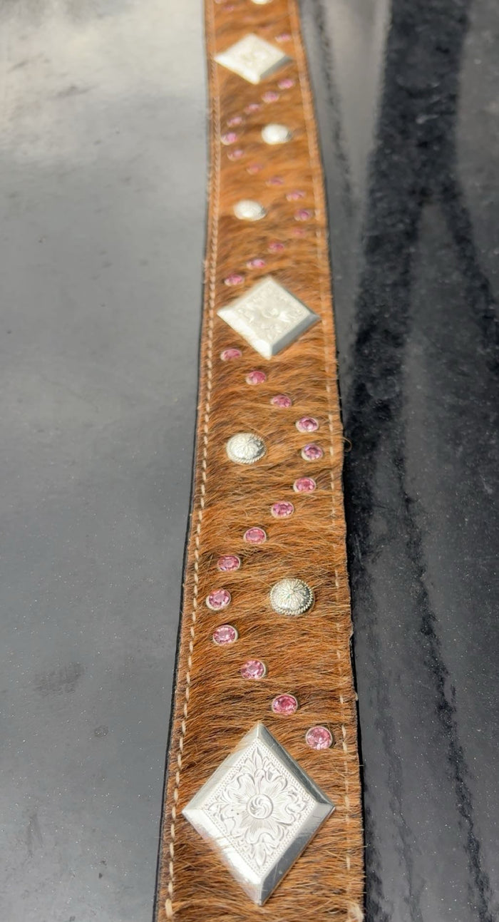 Montana Silversmith Cowhide And Gemstone Belt