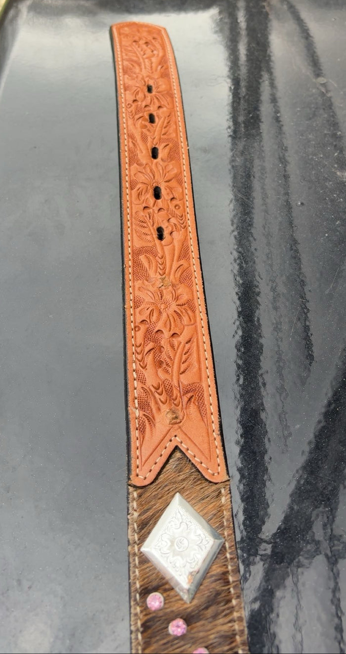 Montana Silversmith Cowhide And Gemstone Belt