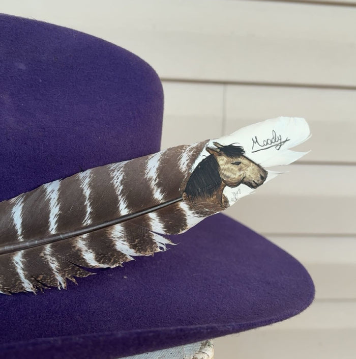 Moody Mare Painted Turkey Feather