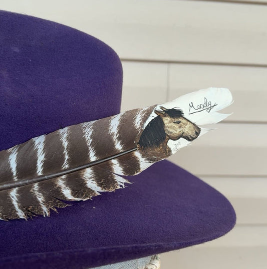 Moody Mare Painted Turkey Feather
