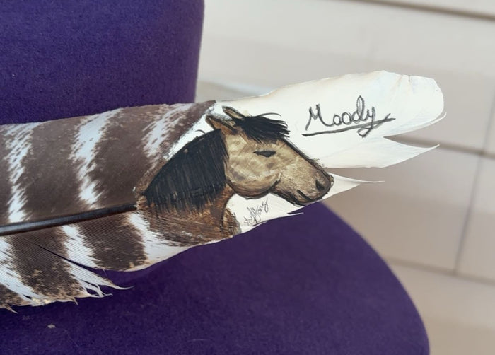 Moody Mare Painted Turkey Feather