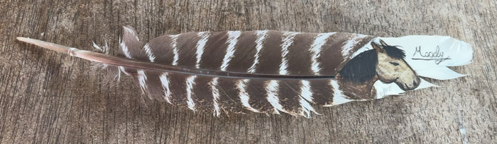 Moody Mare Painted Turkey Feather