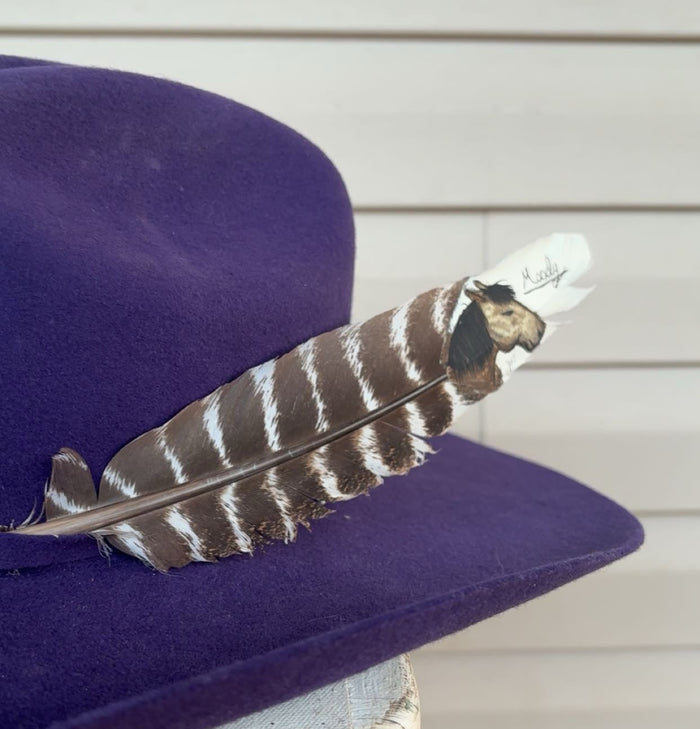 Moody Mare Painted Turkey Feather