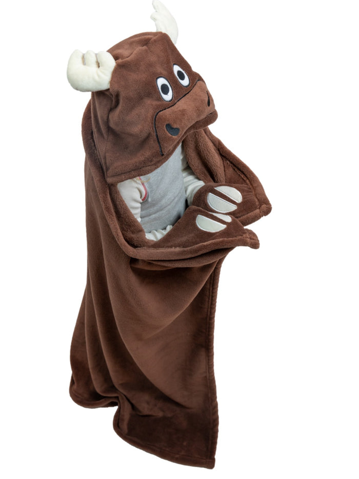 Moose Kid's Hooded Blanket Blanket LazyOne- Tilden Co.