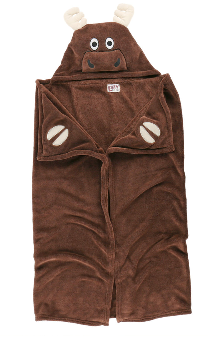 Moose Kid's Hooded Blanket Blanket LazyOne- Tilden Co.