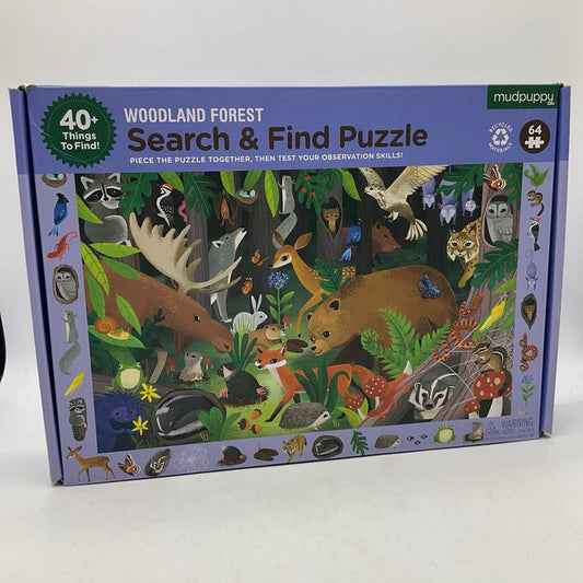Mudpuppy 64pc Search & Find Woodland Forest Puzzle