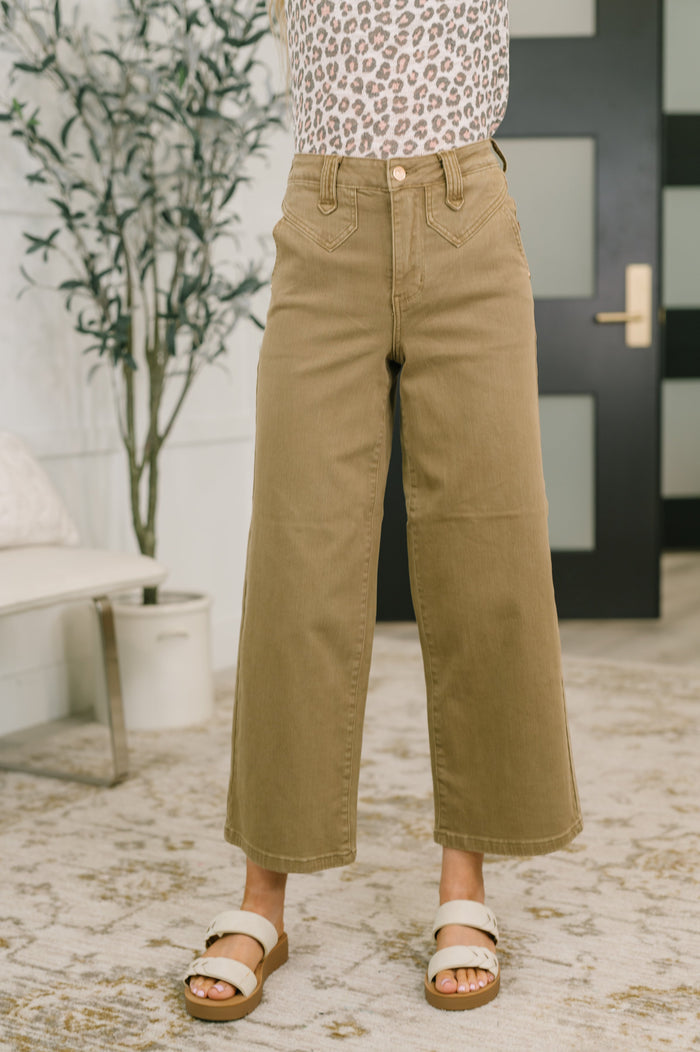 Nancy High Waist Wide Leg Ankle Jean with Vintage Front Yoke Womens Ave Shops- Tilden Co.