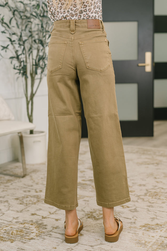 Nancy High Waist Wide Leg Ankle Jean with Vintage Front Yoke Womens Ave Shops- Tilden Co.